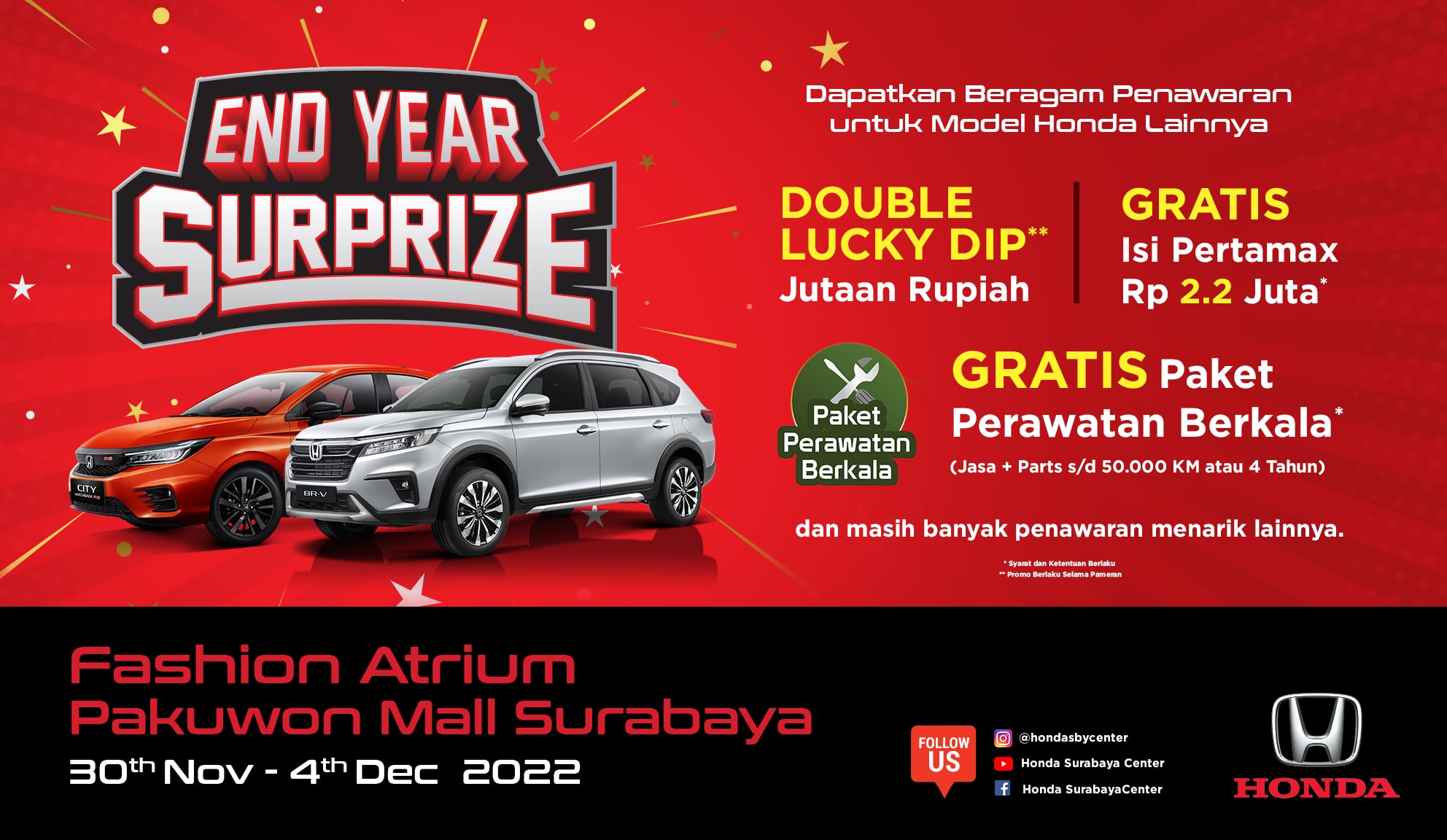 Spesial di Akhir Tahun, Honda Berikan Promo “End Year Surprize” Honda